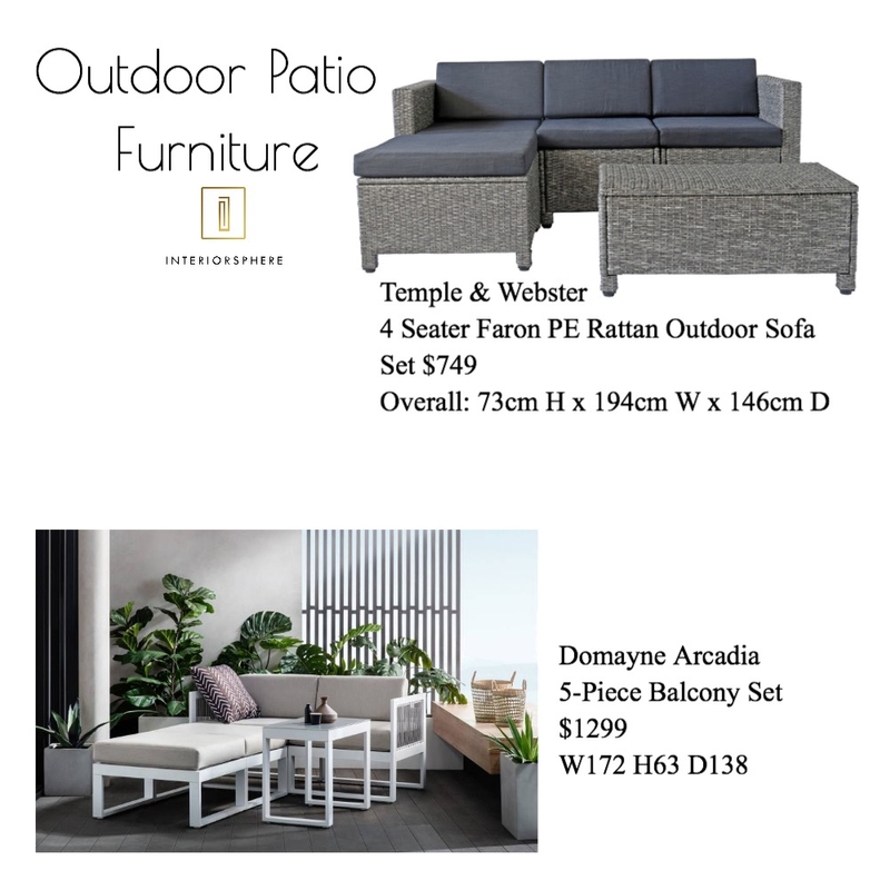 9 Burt St Rozelle Outdoor Patio Furniture Mood Board by jvissaritis on Style Sourcebook