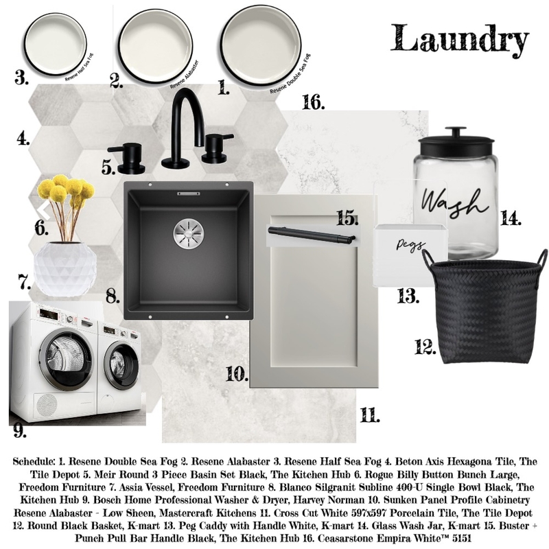 Laundry - Assignment 9 Mood Board by Janine Thorn on Style Sourcebook