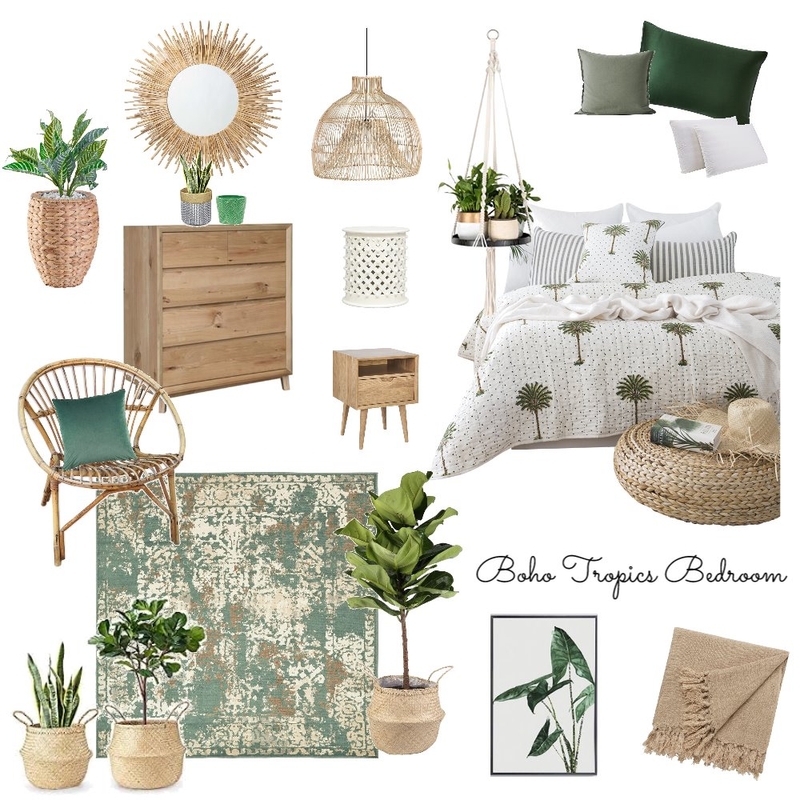 Boho Tropics Bedroom Mood Board by Andonia Interior Design on Style Sourcebook