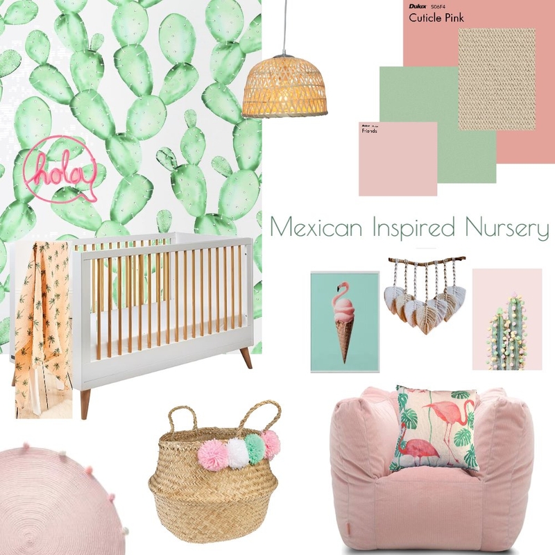 Mexican Inspired Nursery Mood Board by Bluebell Revival on Style Sourcebook