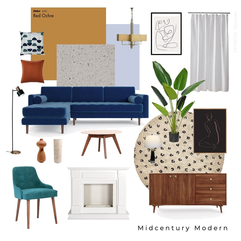 Midcentury Modern Mood Board by CarmelleGacasan on Style Sourcebook