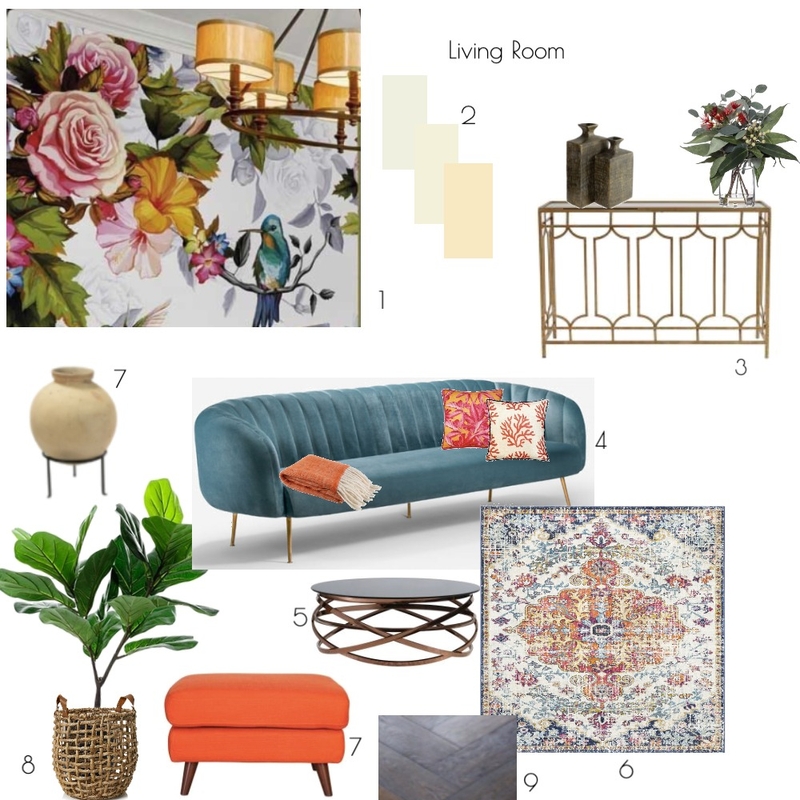 Module 9 - Living Room Mood Board by shelaghbillett on Style Sourcebook