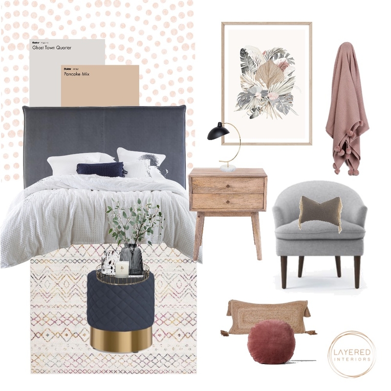 Boho Bedroom Interior Design Mood Board by JulesHurd - Style Sourcebook