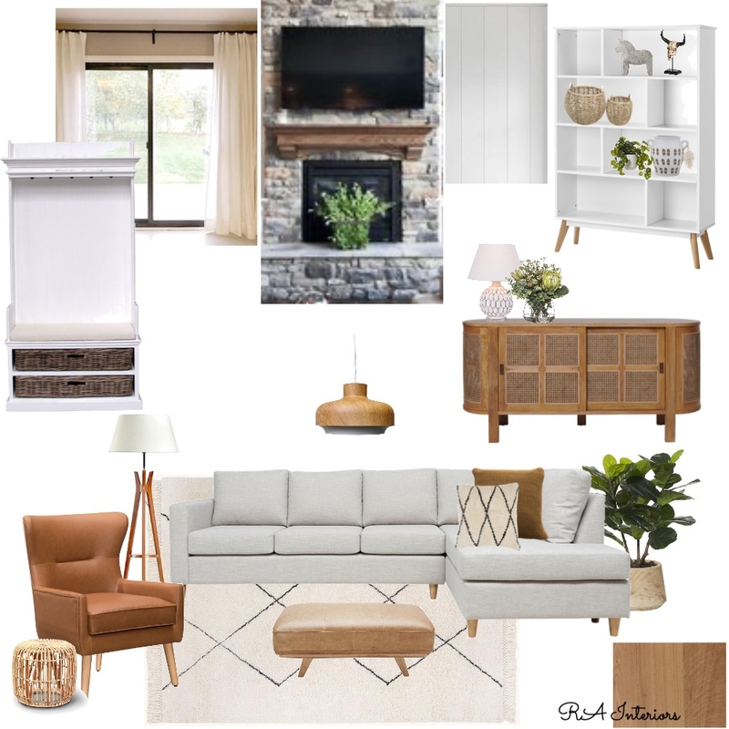 Modern Farmhouse Living Room Mood Board by RA Interiors on Style Sourcebook