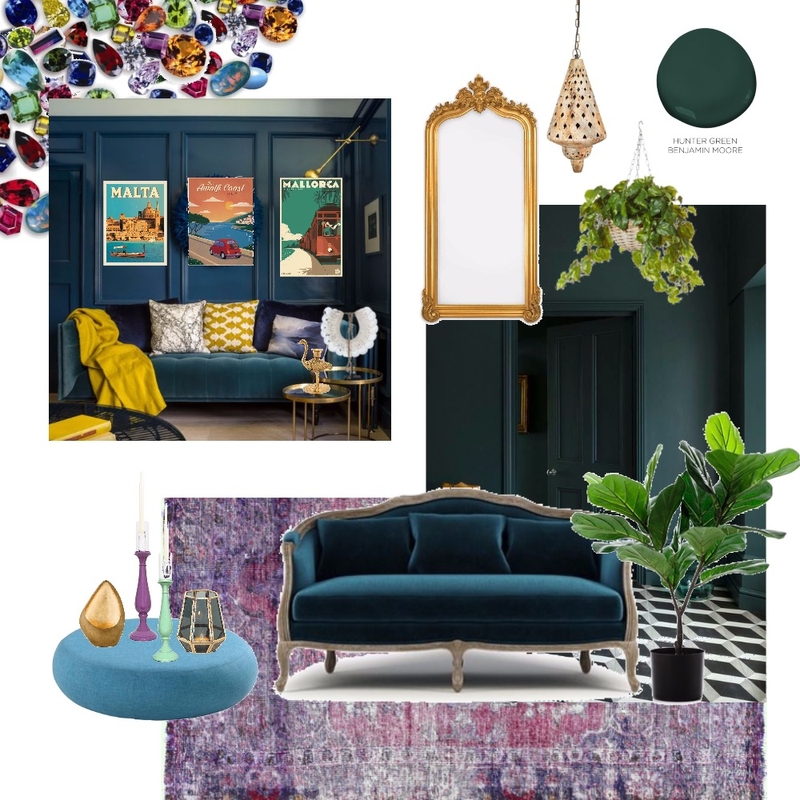 Retro Jewel Mood Board by ohsokate on Style Sourcebook