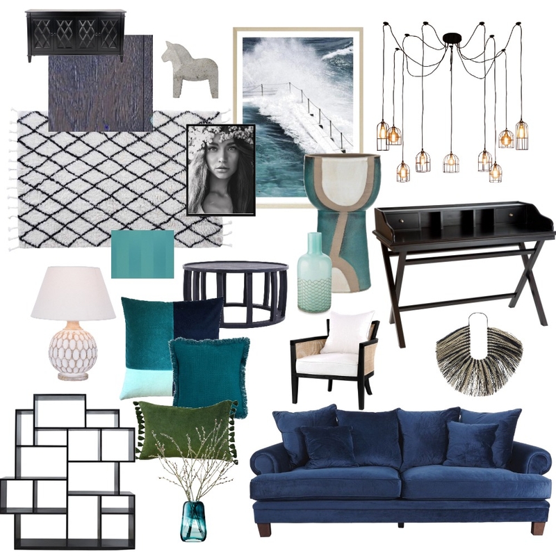 Second Sitting Room Study Area Mood Board by Heart & Hearth Studio on Style Sourcebook