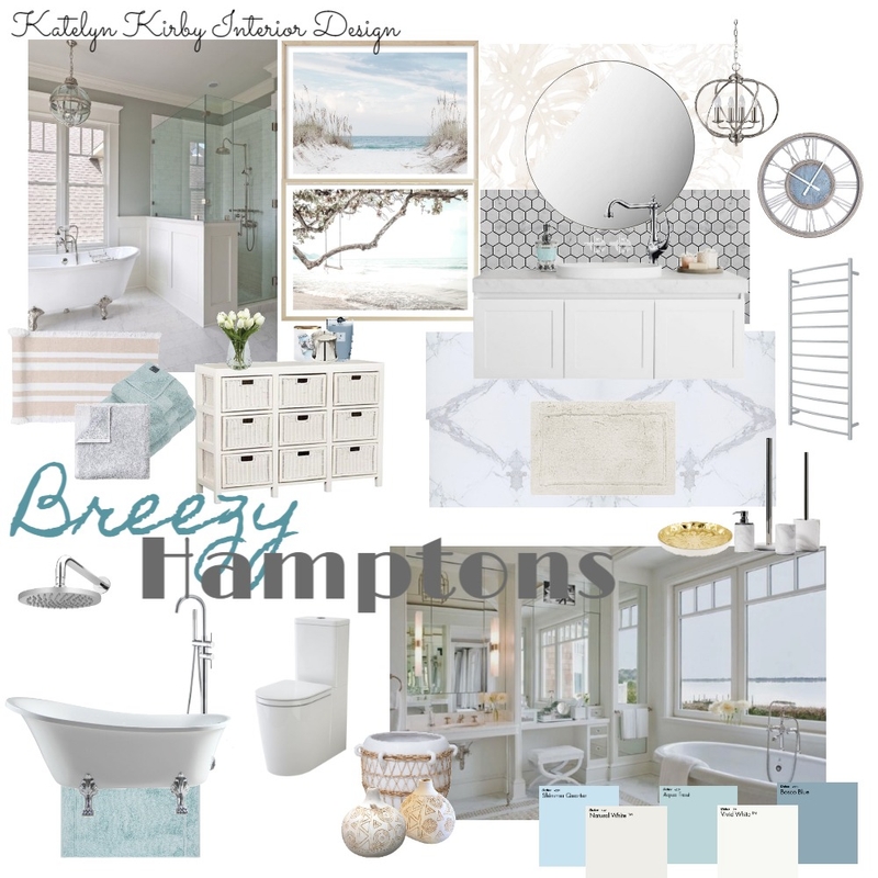 Breezy Hamptons Mood Board by Katelyn Kirby Interior Design on Style Sourcebook