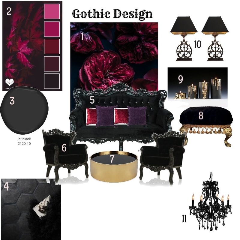 Gothic Design Mood Board by Will.Mayaa on Style Sourcebook