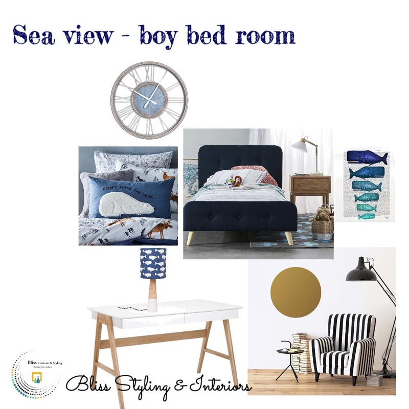 sea view - boy bed room Mood Board by Bliss Styling & Interiors on Style Sourcebook