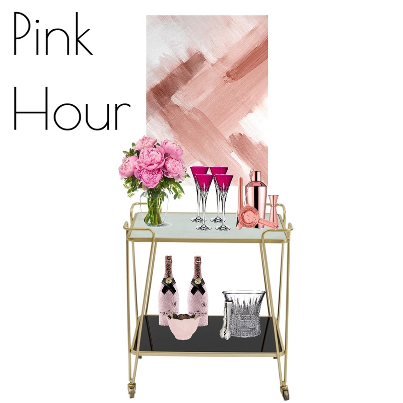 Bar Cart Styling - Pink hour Mood Board by RLInteriors on Style Sourcebook