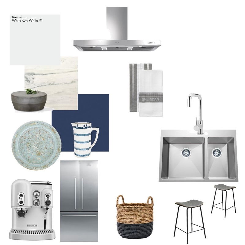 Blue Monochromatic Kitchen theme Mood Board by Dom_marie on Style Sourcebook