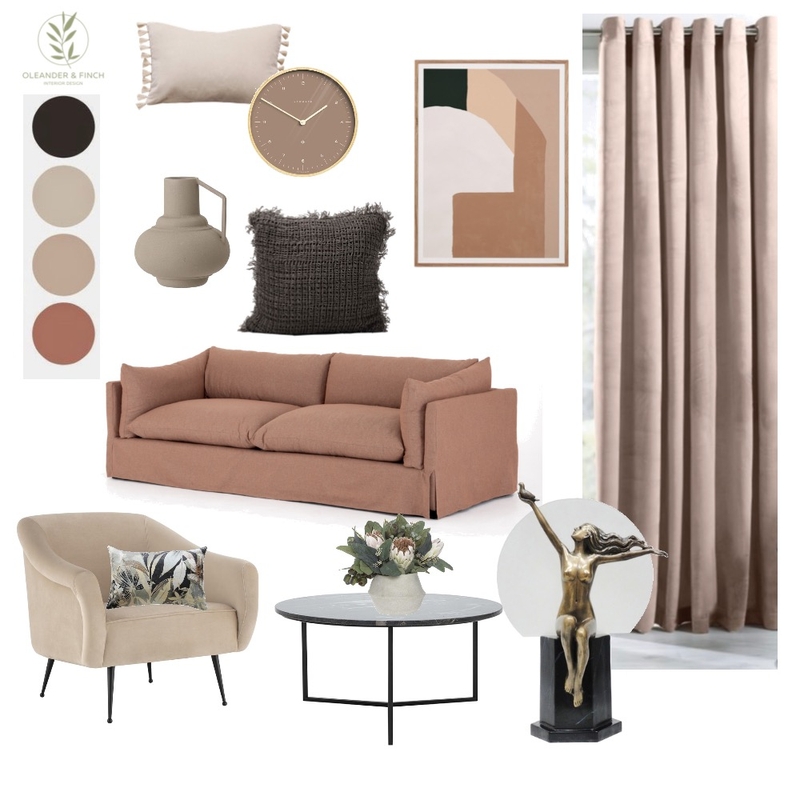 Nude Deco Mood Board by Oleander & Finch Interiors on Style Sourcebook