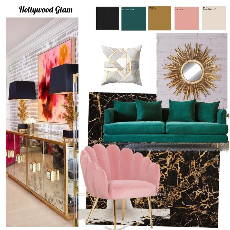 Hollywood glam Mood Board by iisha Mae on Style Sourcebook