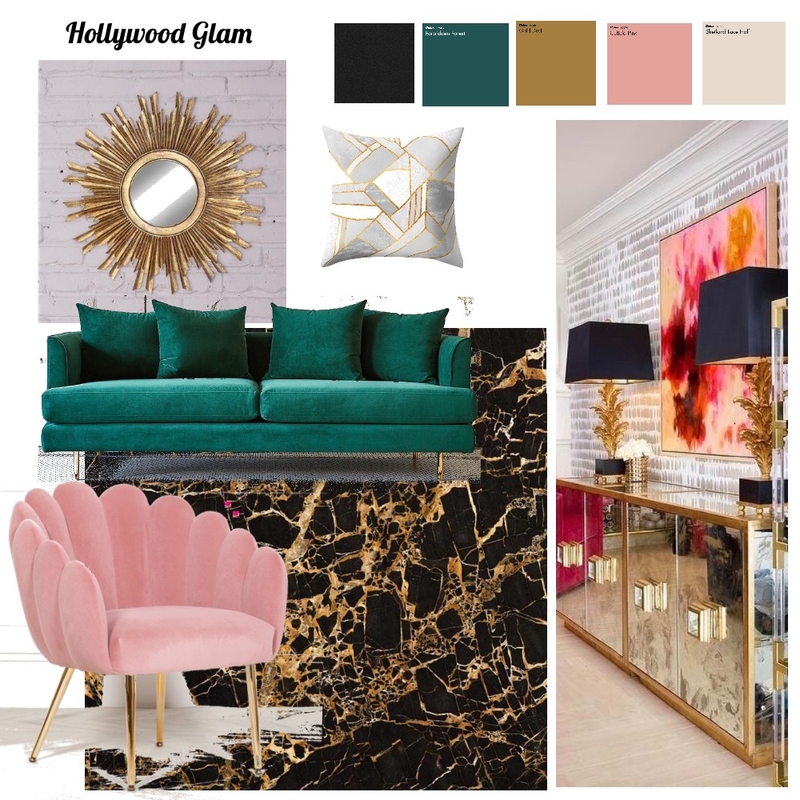 Hollywood glam Mood Board by iisha Mae on Style Sourcebook