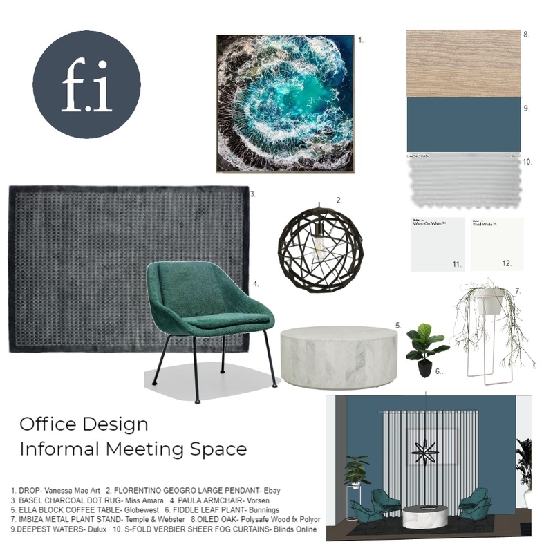 Informal Meeting Space Mood Board by Fiorella on Style Sourcebook