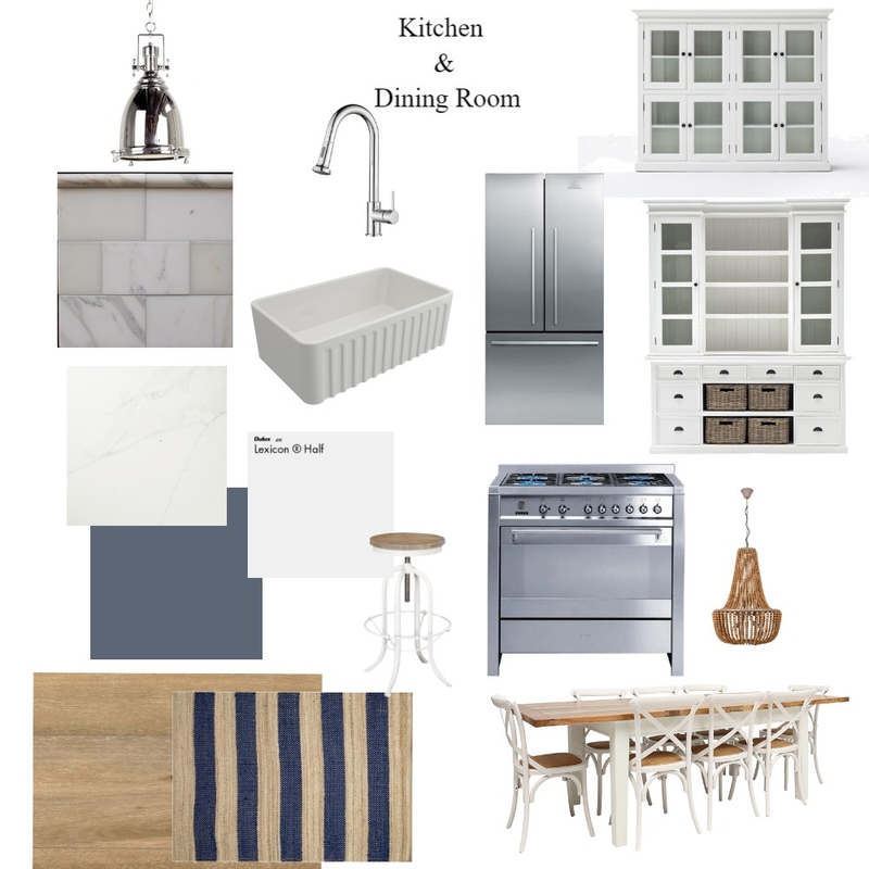 Hampton style kitchen and dining Mood Board by Marie Steber on Style Sourcebook