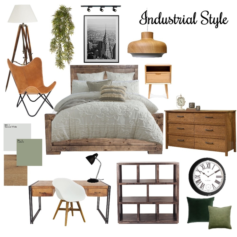 industrial bedroom-1 Mood Board by natalie kang on Style Sourcebook