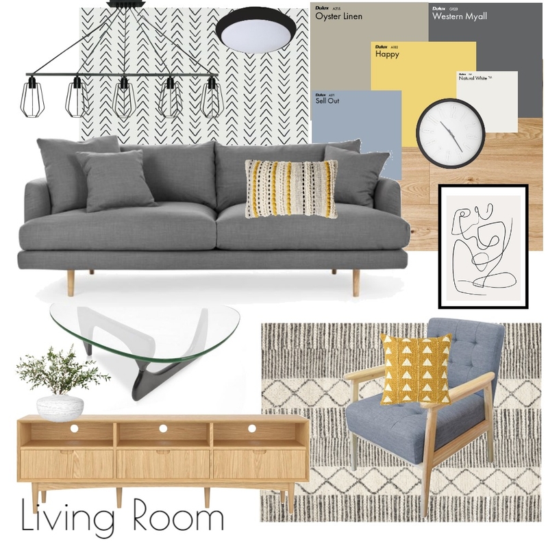 Modern minimal lounge room Mood Board by BRAVE SPACE interiors on Style Sourcebook