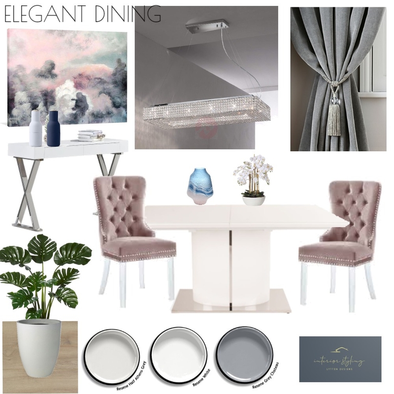 Elegant Dining Mood Board by Interior Styling on Style Sourcebook