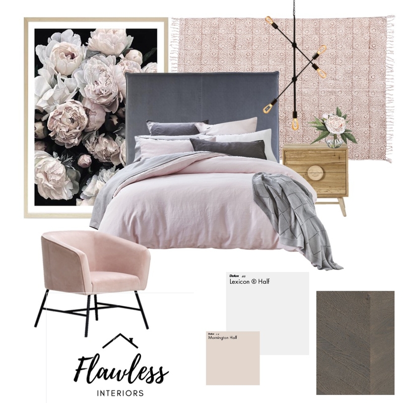 blush bedroom Mood Board by Flawless Interiors Melbourne on Style Sourcebook