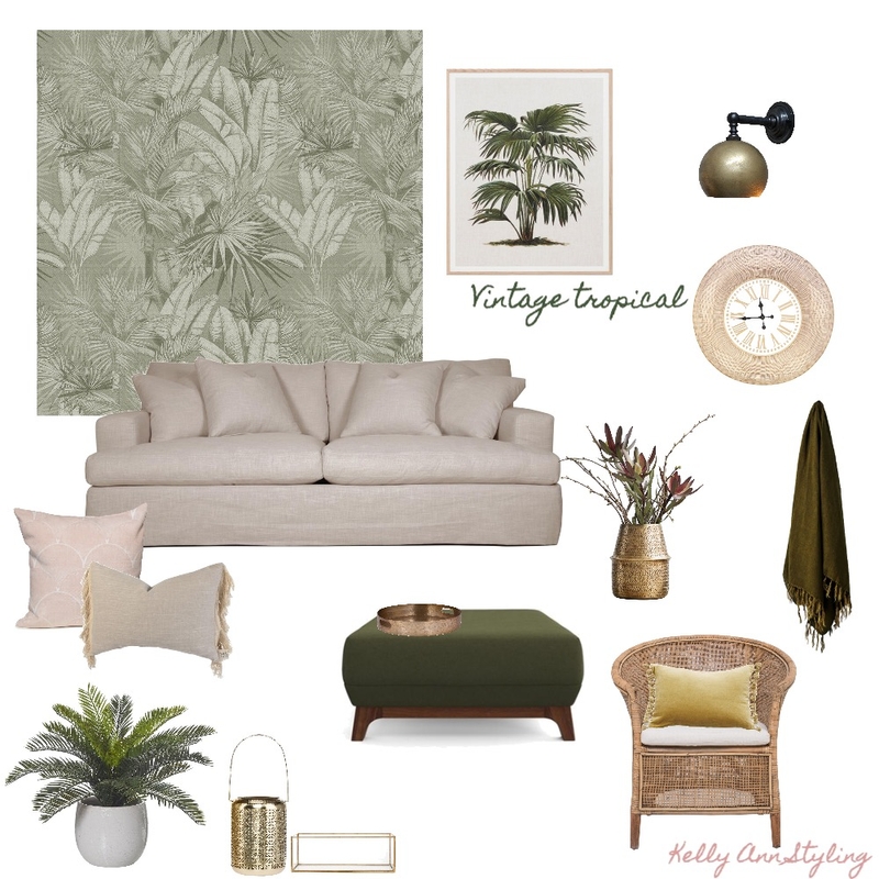 Vintage Tropical Mood Board by Kelly on Style Sourcebook
