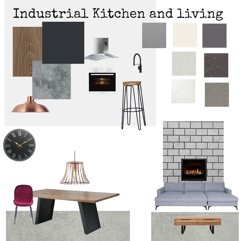 Kitchen and living Mood Board by Ajmack on Style Sourcebook