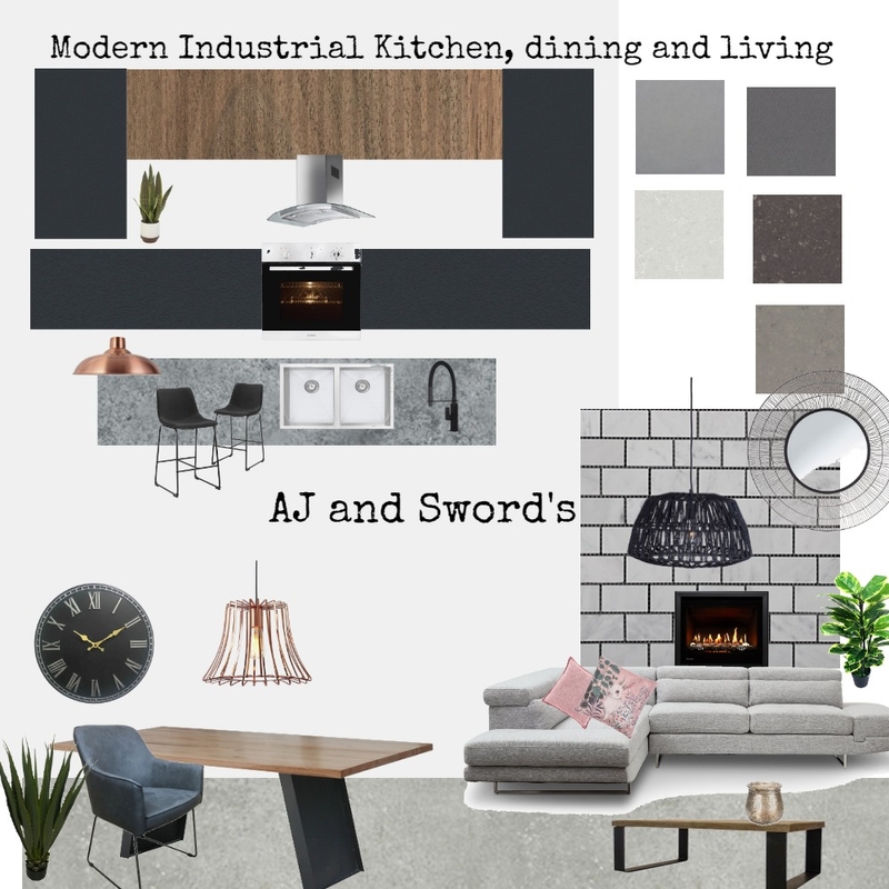Kitchen and living Mood Board by Ajmack on Style Sourcebook