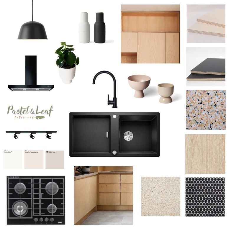 Plywood Black Kitchen - Clifton Hill Mood Board by Pastel and Leaf Interiors on Style Sourcebook