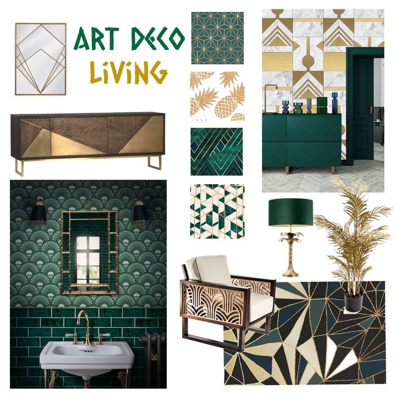 Art Deco Living Mood Board by JPFantin on Style Sourcebook