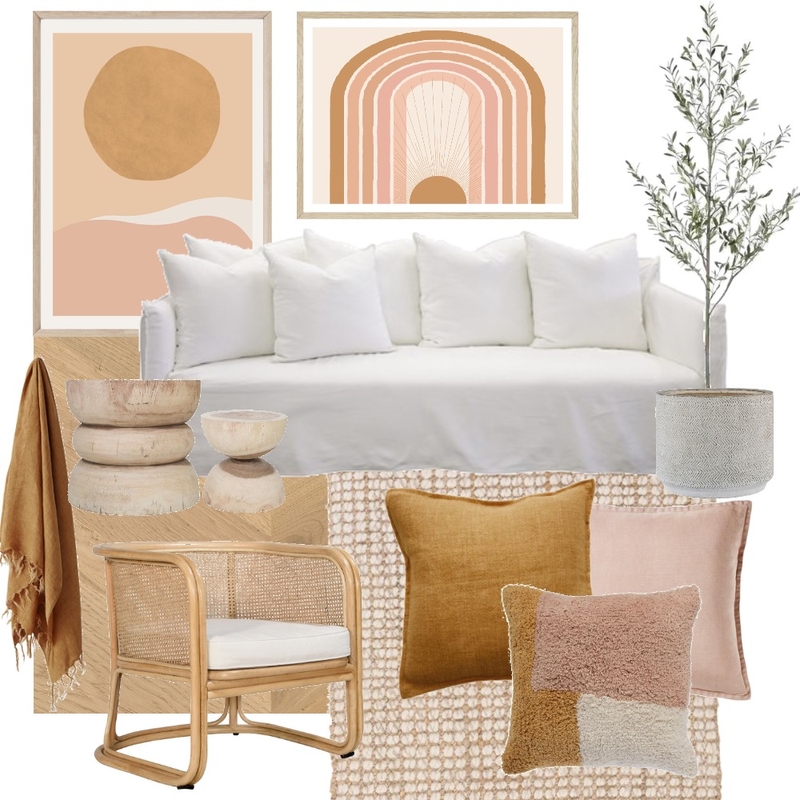 Peachy Lounge Mood Mood Board by smub_studio on Style Sourcebook