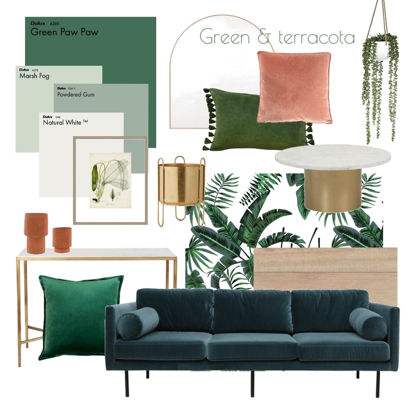 Green and terracota Mood Board by B.Wright on Style Sourcebook