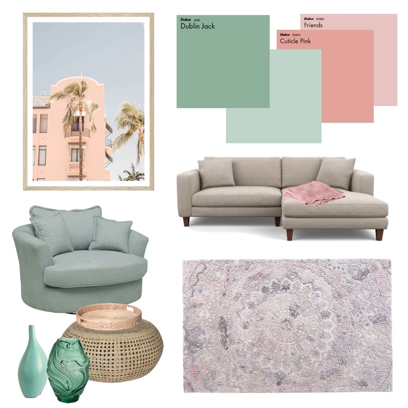 Grey peach and ocean colours Mood Board by interiorology on Style Sourcebook