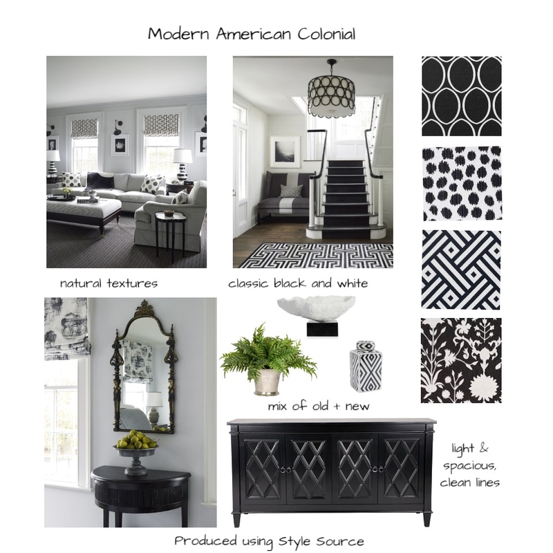 American - Modern Colonial Mood Board by Meadow Lane on Style Sourcebook
