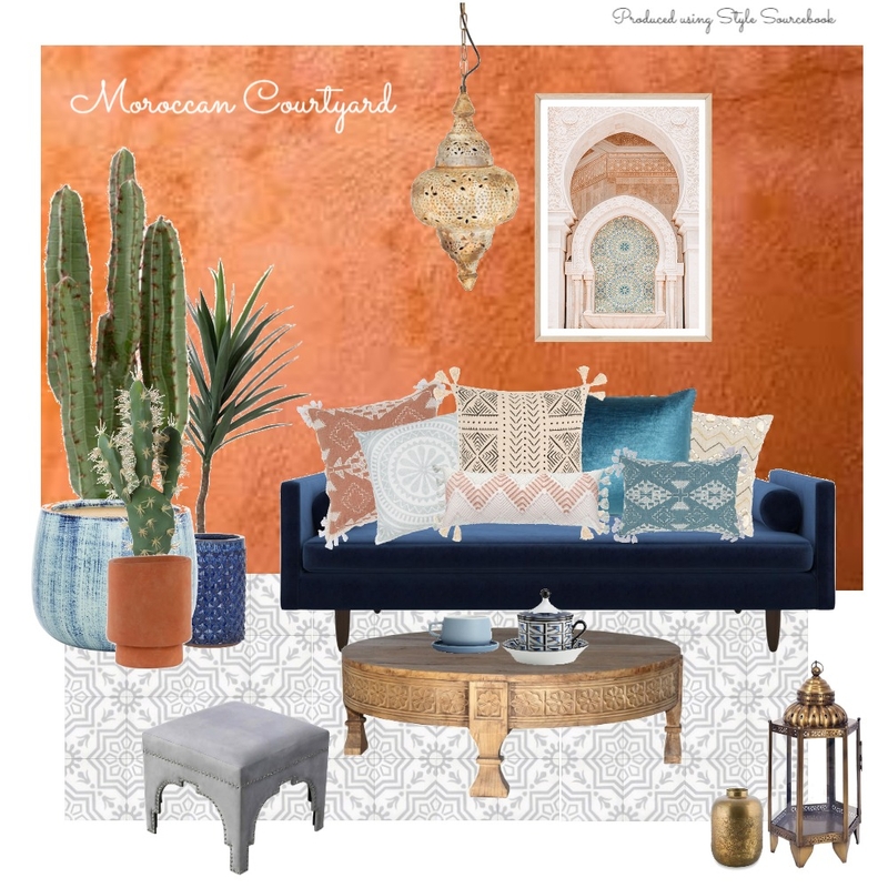 Moroccan Courtyard Mood Board by Kim Bongers on Style Sourcebook