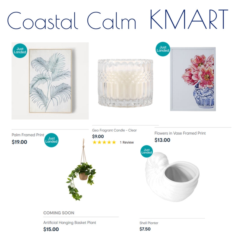 KMART Coastal2 Mood Board by Kohesive on Style Sourcebook