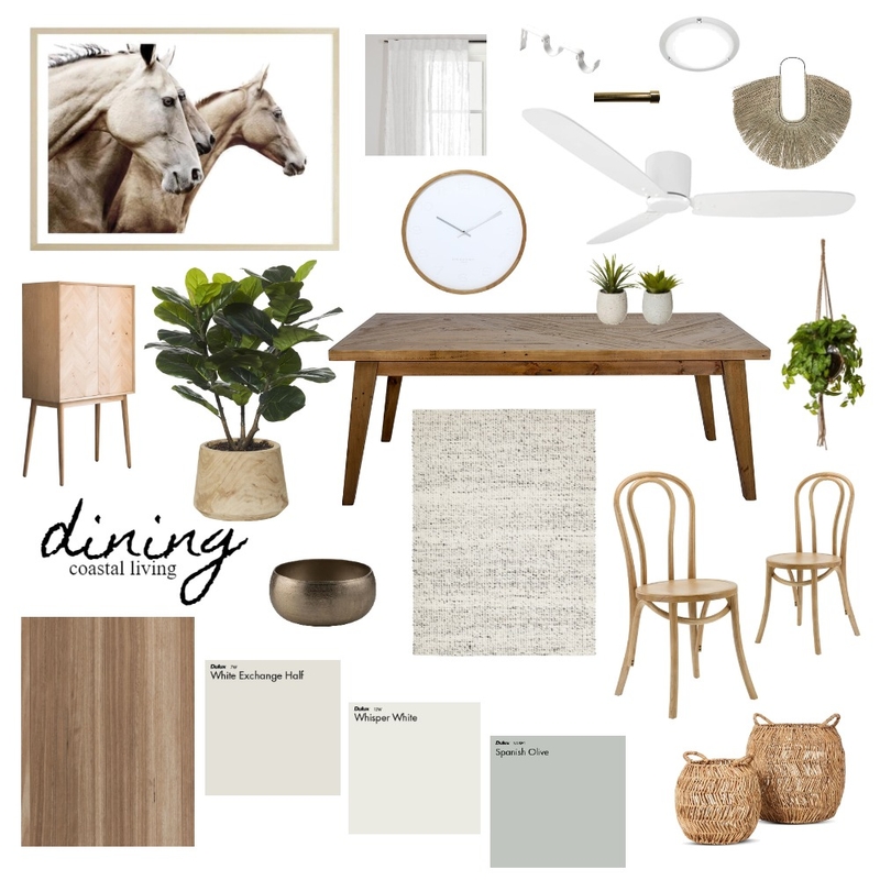 Dining - Coastal Living Mood Board by Nook Interior Design + Styling on Style Sourcebook