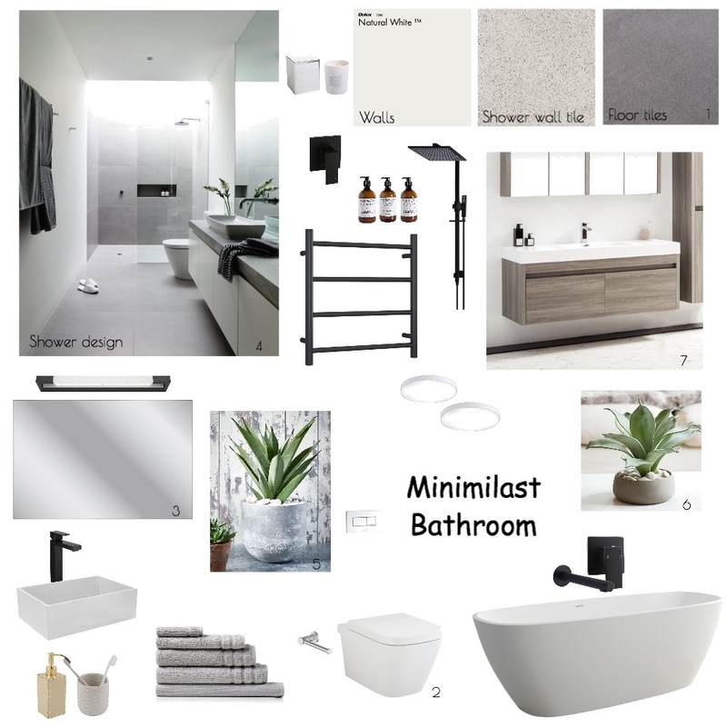 Minimalist Bathroom Mood Board by mikaylarose on Style Sourcebook