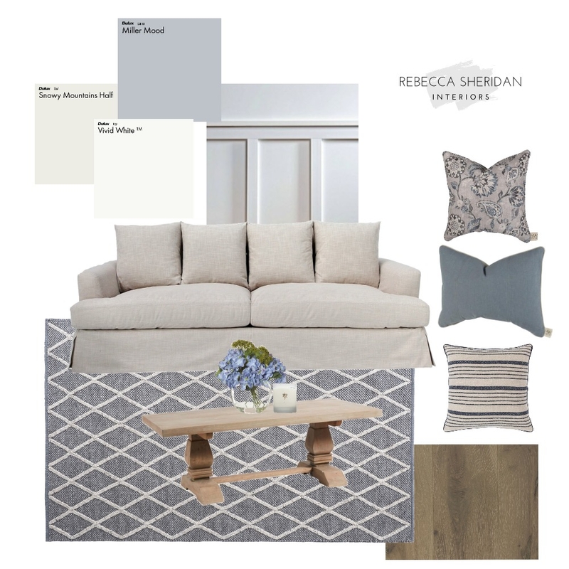 Classic Blue Living Mood Board by Sheridan Interiors on Style Sourcebook