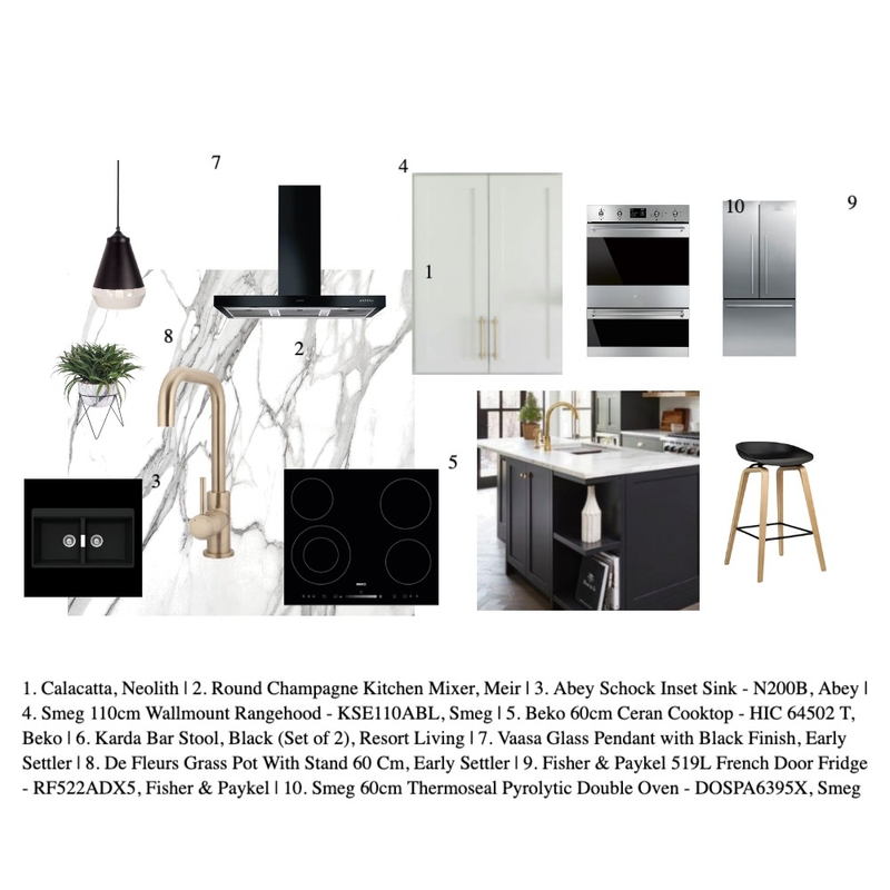 Achromatic Kitchen Mood Board by keeshak on Style Sourcebook