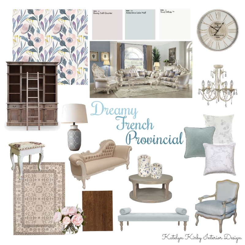 Dreamy French Provincial Mood Board by Katelyn Kirby Interior Design on Style Sourcebook