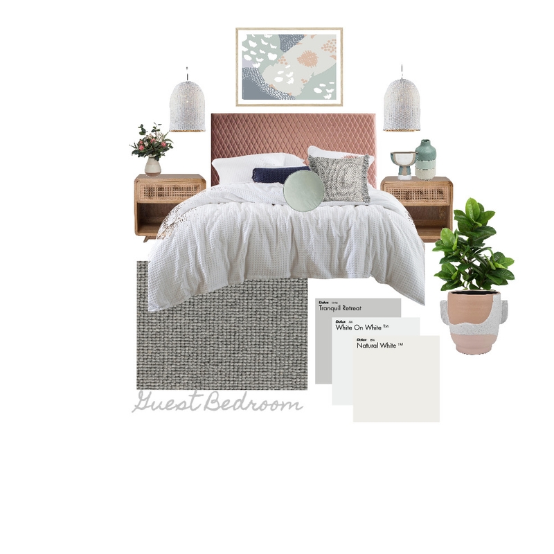 Guest Bedroom Mood Board by Jorja Clair Interiors on Style Sourcebook