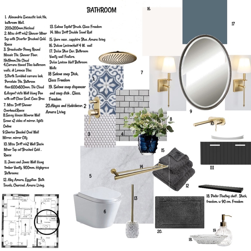 Bathroom Mood Board by Balazs Interiors on Style Sourcebook