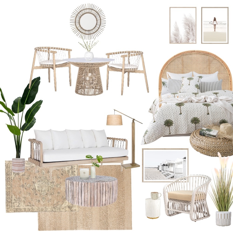 Boho coastal concept #1 Mood Board by Simplestyling on Style Sourcebook