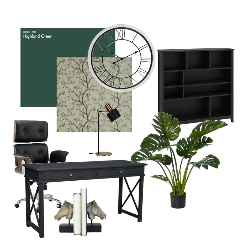 Green Study Room Mood Board by yzha332 on Style Sourcebook