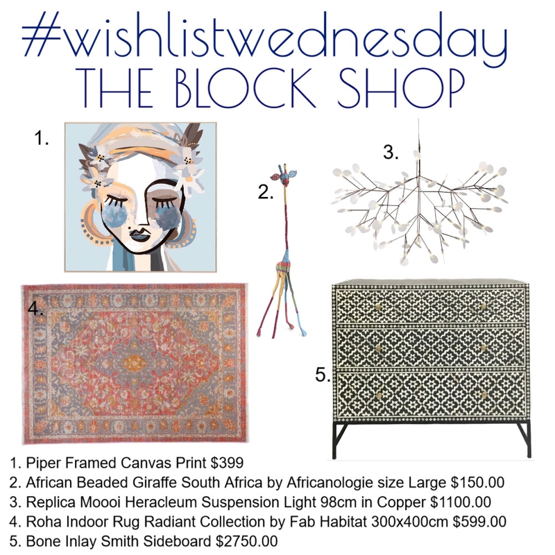 Wishlist Wednesday The Block Shop Mood Board by Kohesive on Style Sourcebook