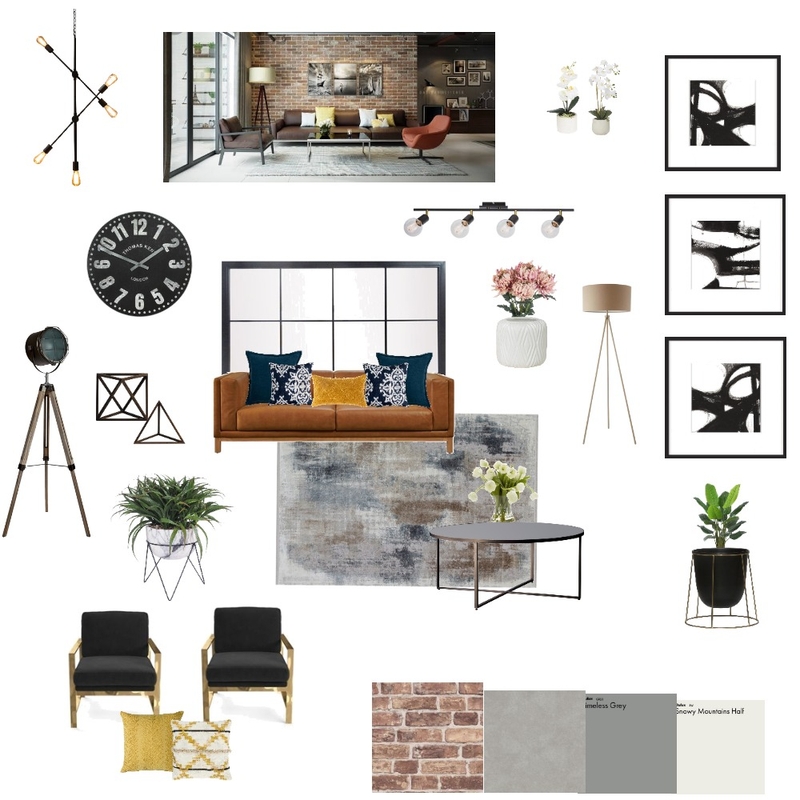Industrial chic living Mood Board by xoliswa on Style Sourcebook