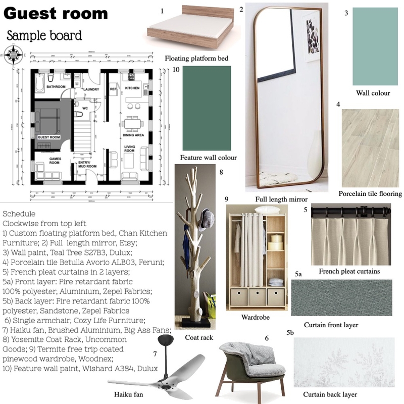 Guest bed room Mood Board by ellycmc7 on Style Sourcebook