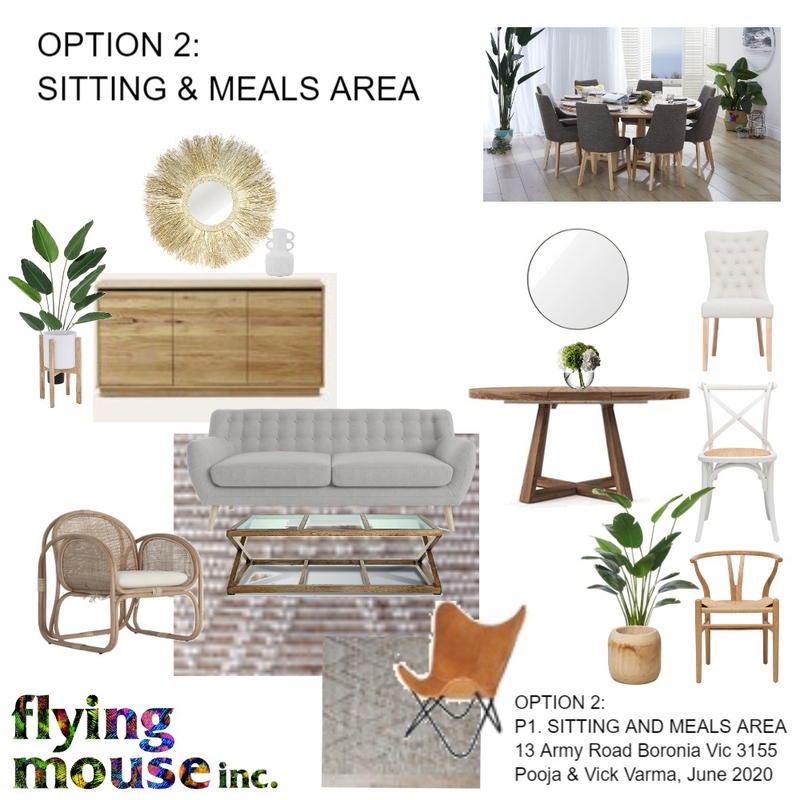Pooja Option 2: Sitting and Meals area Mood Board by Flyingmouse inc on Style Sourcebook