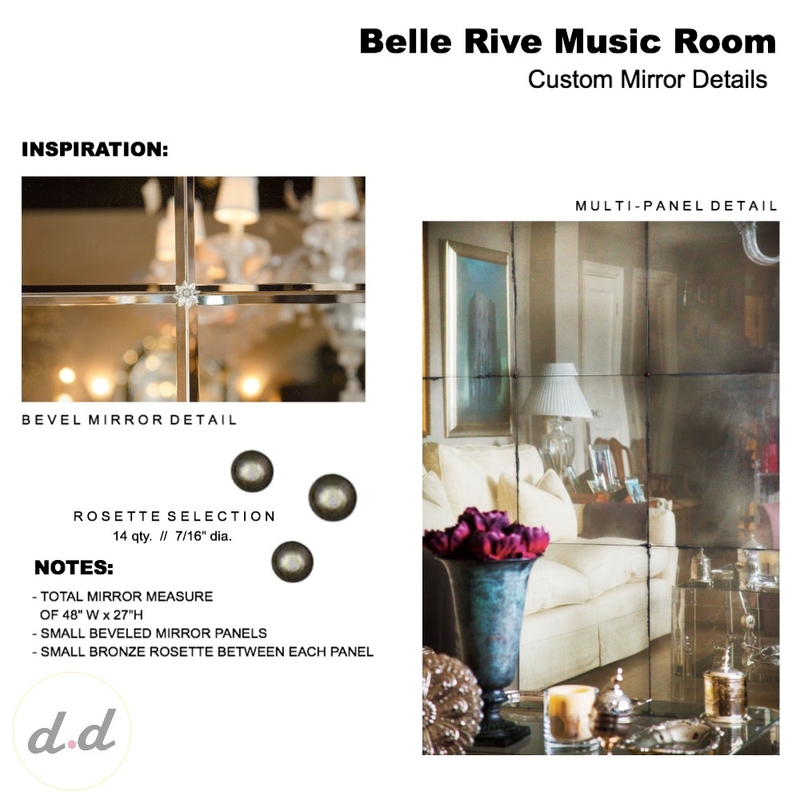 Belle Rive Music Room - Custom Mirror Mood Board by dieci.design on Style Sourcebook