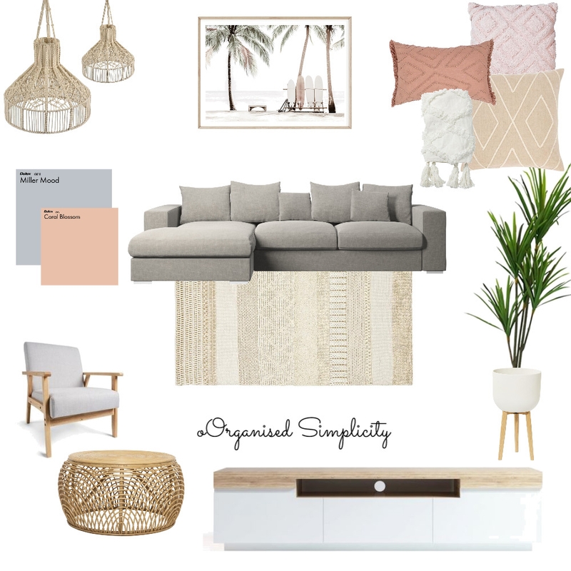 Boho living room Mood Board by Organised Simplicity on Style Sourcebook